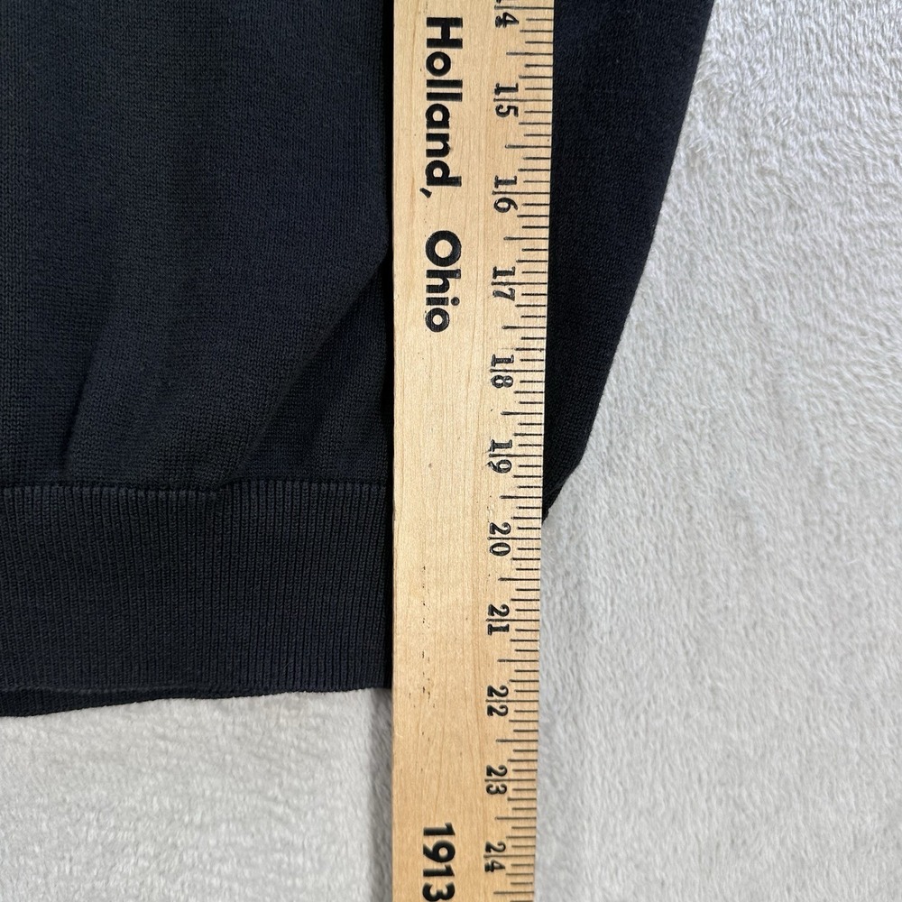 Pact Polo Sweater Women's L Black Organic Cotton Collared Preppy Minimalist - Picture 6 of 8